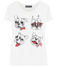 Футболка женская ALEXANDER KONASOV "Dogs" белая M