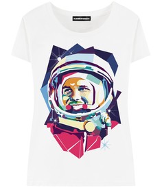 Футболка женская ALEXANDER KONASOV "Гагарин" белая S