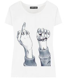 Футболка женская ALEXANDER KONASOV "F...ck You" белая XL