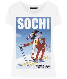 Футболка женская ALEXANDER KONASOV "Sochi Volk" белая XS