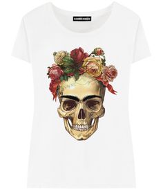 Футболка женская ALEXANDER KONASOV "Frida skull" белая XS