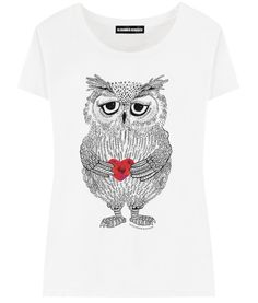 Футболка женская ALEXANDER KONASOV "Owl" белая XL