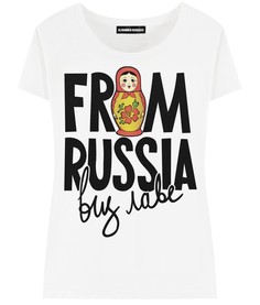 Футболка женская ALEXANDER KONASOV "From Russia with love" белая M