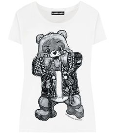 Футболка женская ALEXANDER KONASOV "Funny bear" белая 2XL