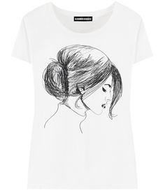 Футболка женская ALEXANDER KONASOV "Sad girl" белая L