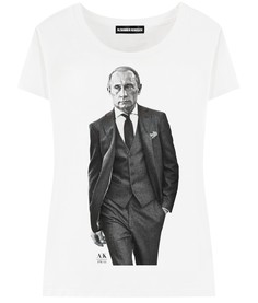 Футболка женская ALEXANDER KONASOV "Путин в костюме" белая XL