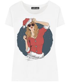 Футболка женская ALEXANDER KONASOV "Диско. Снегурочка" белая M