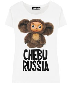 Футболка женская ALEXANDER KONASOV "Чебурашка Cheburussia" белая XS