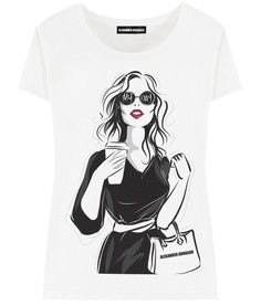 Футболка женская ALEXANDER KONASOV "Мой день" белая 2XL