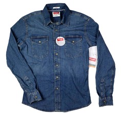 Джинсовая рубашка мужская Wrangler JWD3OWB голубая XXL