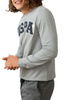Свитшот мужской U.S. POLO Assn. G081SZ0820JEREMY серый 2XL