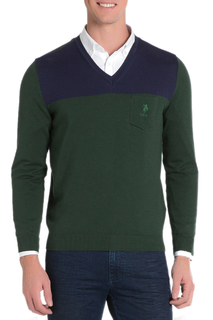Пуловер мужской U.S. POLO Assn. G081GL0TK0SUARESK6 зеленый L