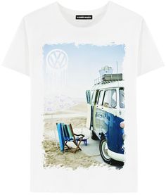 Футболка мужская ALEXANDER KONASOV "VW Transporter T1. Пляж" белая 3XL