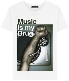 Футболка мужская ALEXANDER KONASOV "Music is my drug" белая XXL