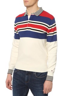 Поло мужское Tommy Hilfiger белое XXL