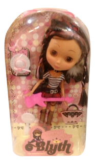 Кукла Blyth с аксессуарами в полосатой кофточке 22 см Gratwest Д31342