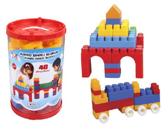 Конструктор Pilsan Jumbo Magic Blocks 40 деталей в ведре
