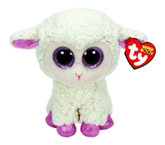 Мягкая игрушка TY Beanie Boos Овечка (белая с розовыми копытцами) 15 см