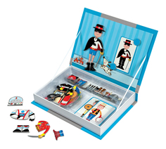 Настольная игра Janod Магнитная книга-игра Мальчишки в костюмах