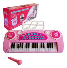 Синтезатор игрушечный 37 клавиш розовый Shantou Gepai 328-03B