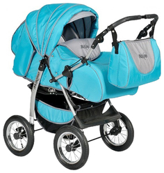 Коляска-трансформер Indigo Maximo Ma 05 голубой, графит