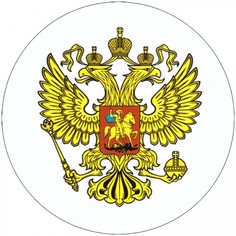 Наклейка на автомобиль "С символикой Герб России" виниловая 14х13 VS