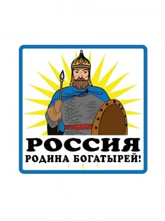 Наклейка на автомобиль "Россия - Родина богатырей" виниловая 12х12 VS