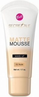 Тональный матирующий крем-мусс BELL Secretale Matte Mousse, тон №01