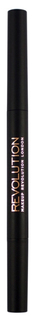 Карандаш для бровей Makeup Revolution Duo Brow Pencil Dark Brown