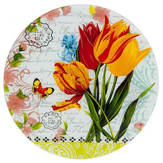 Блюдо Best Home Kitchen Вращающееся Тюльпаны (30х2 см)