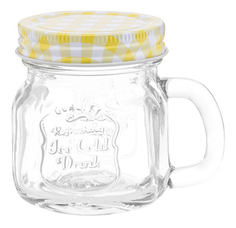 Банка д/специй 10*7,5*9 см, 260 мл, "Желтая клетка" + жест, крышка Elan Gallery