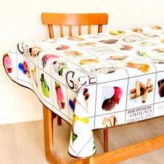 Cкатерть клеенка ПВХ Мороженое Iq Dekor