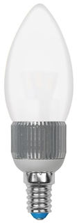 Лампа светодиодная диммируемая (08748) E14 5W 4500K свеча LED-C37P-5W/NW/E14/FR/DIM Uniel