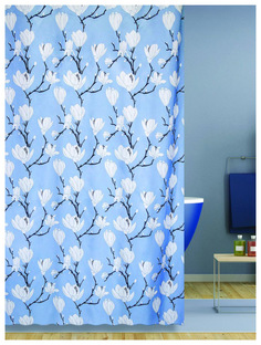 Штора 180х200 для ванны Magnolia Blue (голубой) Bath Plus