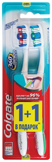 Зубная щетка Colgate 360 Суперчистота всей полости рта средние 1 + 1 шт
