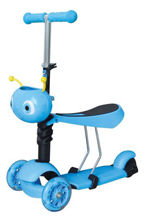 Самокат трехколесный Novatrack Disco-kids 120S.DISCOKIDS.BL7 голубой