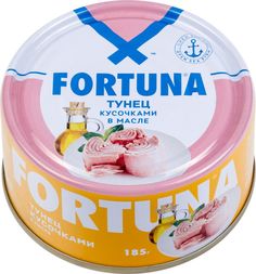 Тунец кусочки Fortuna в масле 185 г Фортуна