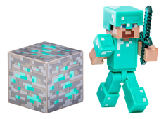 Игровой набор Minecraft Стив в алмазной броне Jazwares