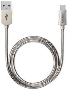 Кабель Deppa 72273 microUSB 1м Silver