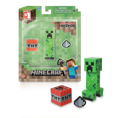 Фигурка Minecraft Creeper Крипер с аксессуарами пластик 8 см Jazwares