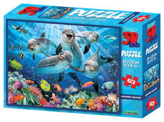 Объемные 3D-пазлы Prime 3D Дельфиний восторг 2 10529-SBM