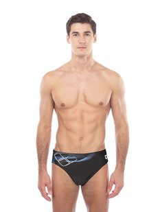 Плавки мужские Arena Briza Brief, black/pix blue, 95 FR