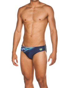 Плавки мужские Arena Briza Brief, navy/shiny green, 95 FR