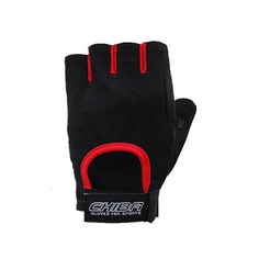 Перчатки для фитнеса мужские Chiba Summertime, черно-красные, XL INT
