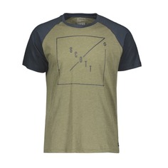 Футболка мужская Scott 30 Casual Raglan, slub green moss melange/nightfall blue, M INT