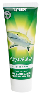 Крем для ног Лучикс Акулий жир и лесной орех 75 мл