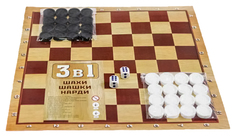 Настольная игра 3 в 1 Черноморье Шашки, шахматы, нарды