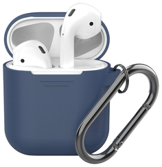 Кейс Deppa AirPods 47013 Синий силикон