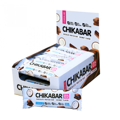 Батончик глазированный CHIKALAB 60гр (коробка 20 шт.), Кокос