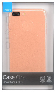Чехол Chic Case для Apple iPhone 7, розовое золото, Deppa